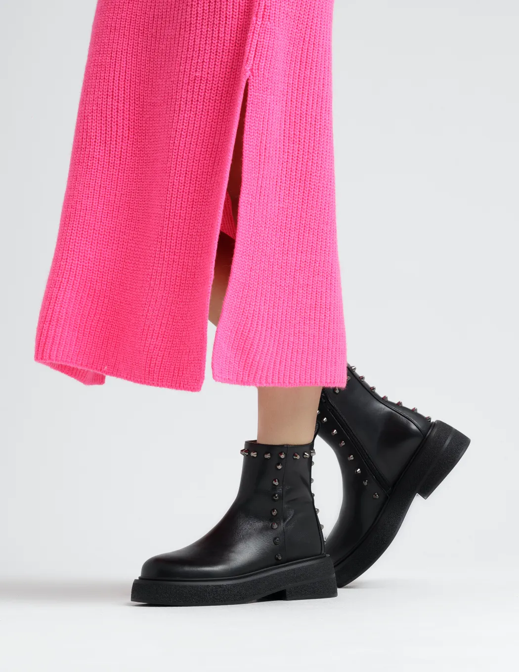 Nikko Pyramid Studs Ankle Boots