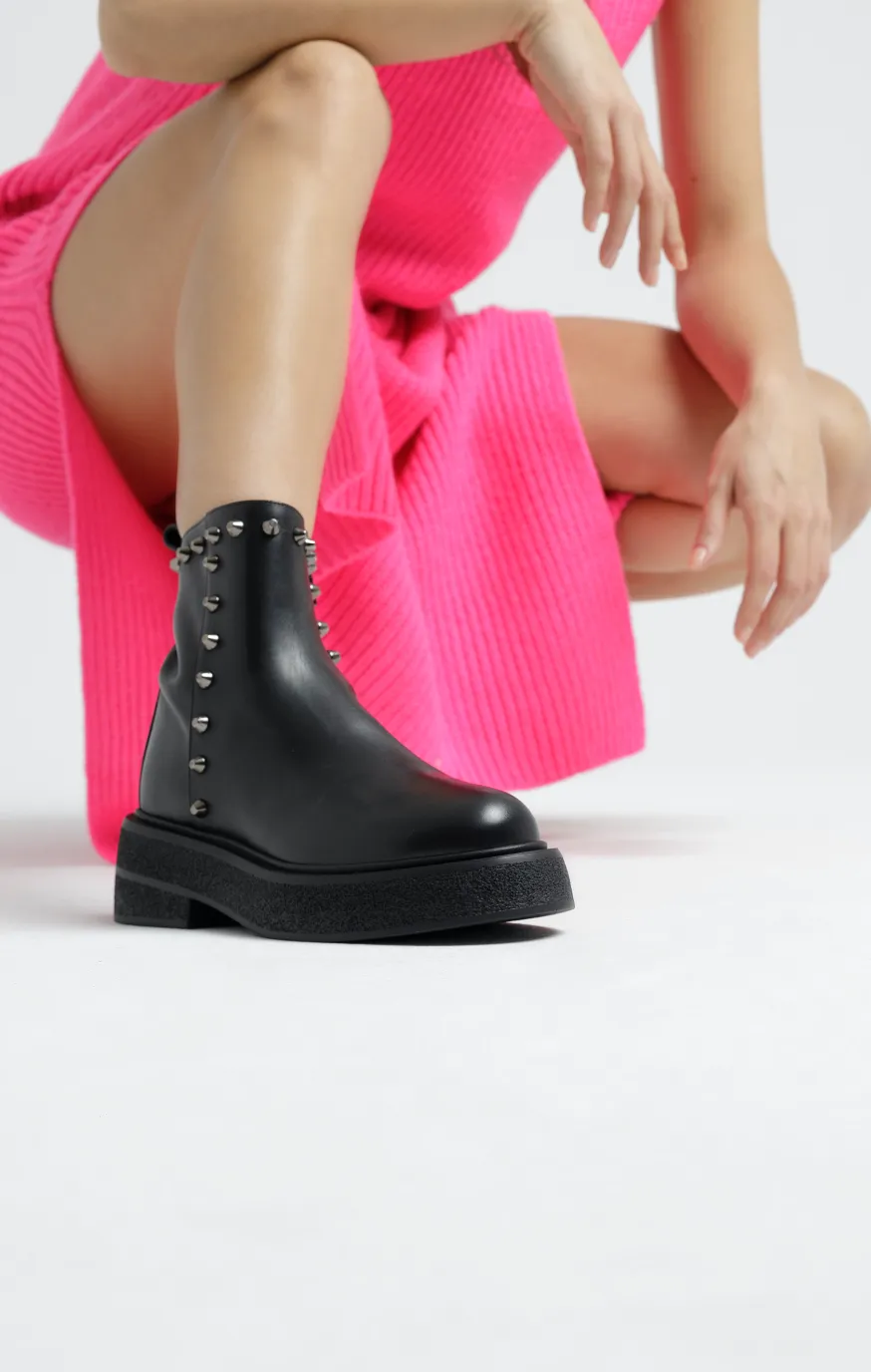 Nikko Pyramid Studs Ankle Boots