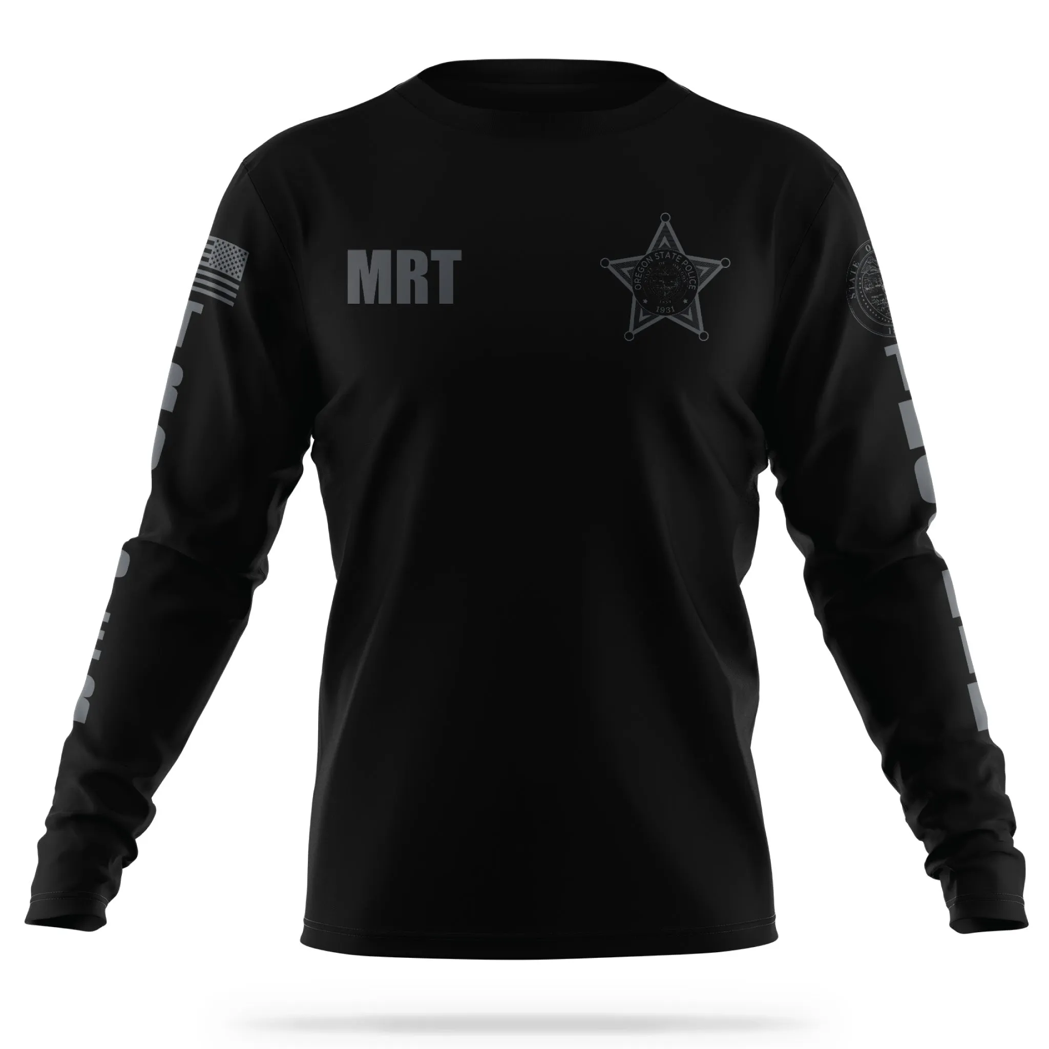 [OREGON STATE PD] TROOPER Utility Long Sleeve Shirt [BLK/GRY]