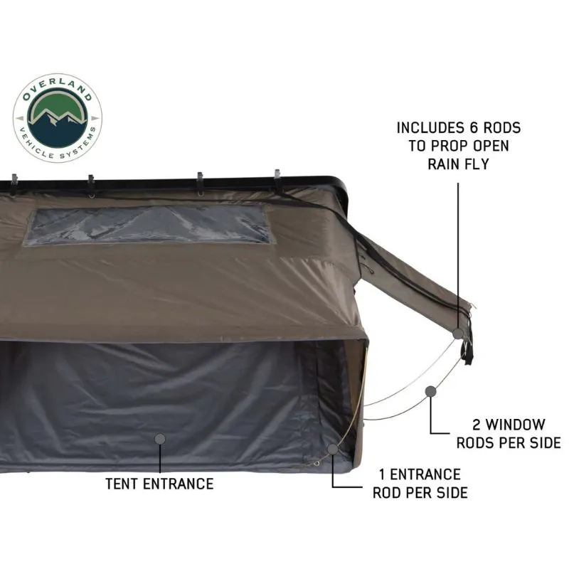 Overland Vehicle Systems Bushveld Hard Shell Roof Top Tent - 4 Person