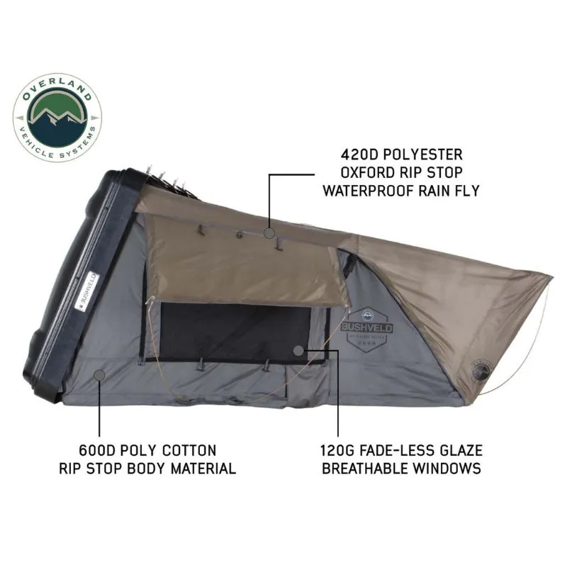 Overland Vehicle Systems Bushveld Hard Shell Roof Top Tent - 4 Person