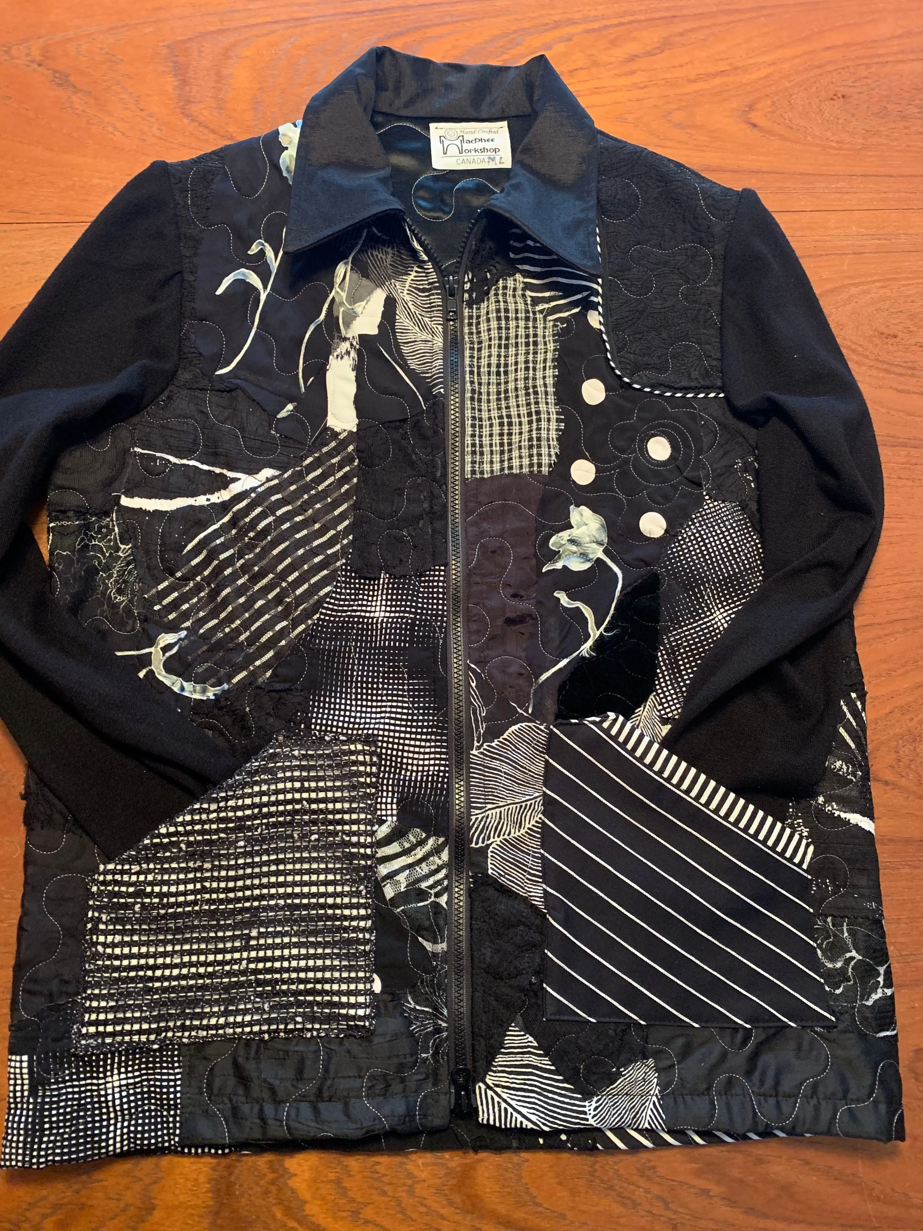 Pieced Black Creative Chaos Jacket Medium