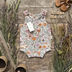 Poppy Field Bloomer Romper | Ready To Post