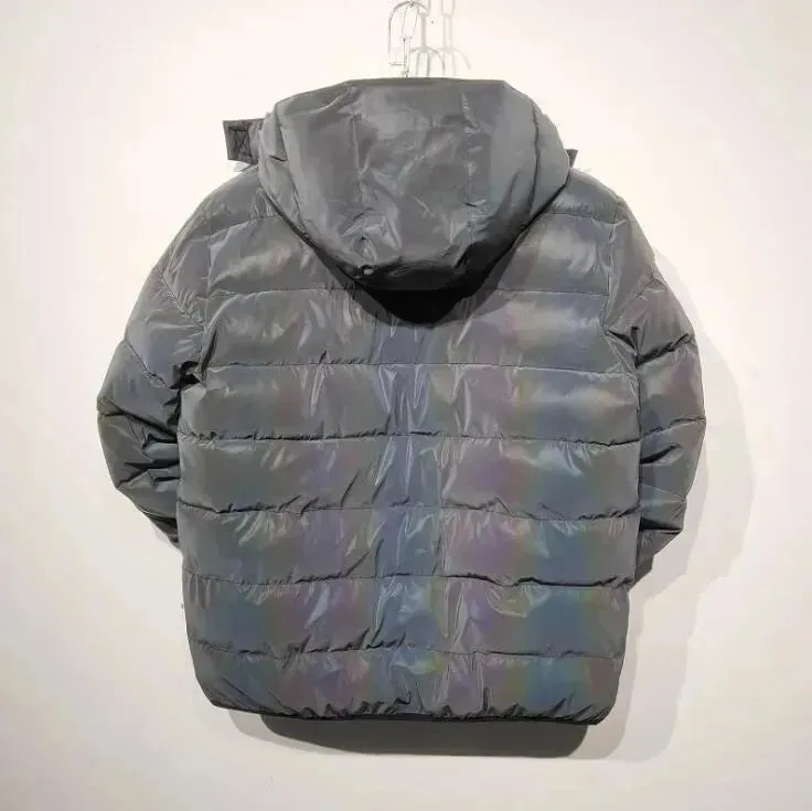 Rainbow reflection winter Puffer coat Unisex