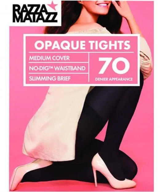 Razzamatazz 70D Opaque Tights Slimming Brief - Black