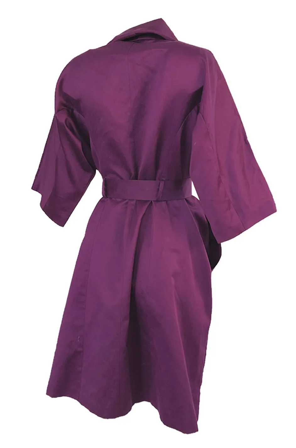 Resort 2010 Stefano Pilati for Yves Saint Laurent Purple Cotton Trench Coat