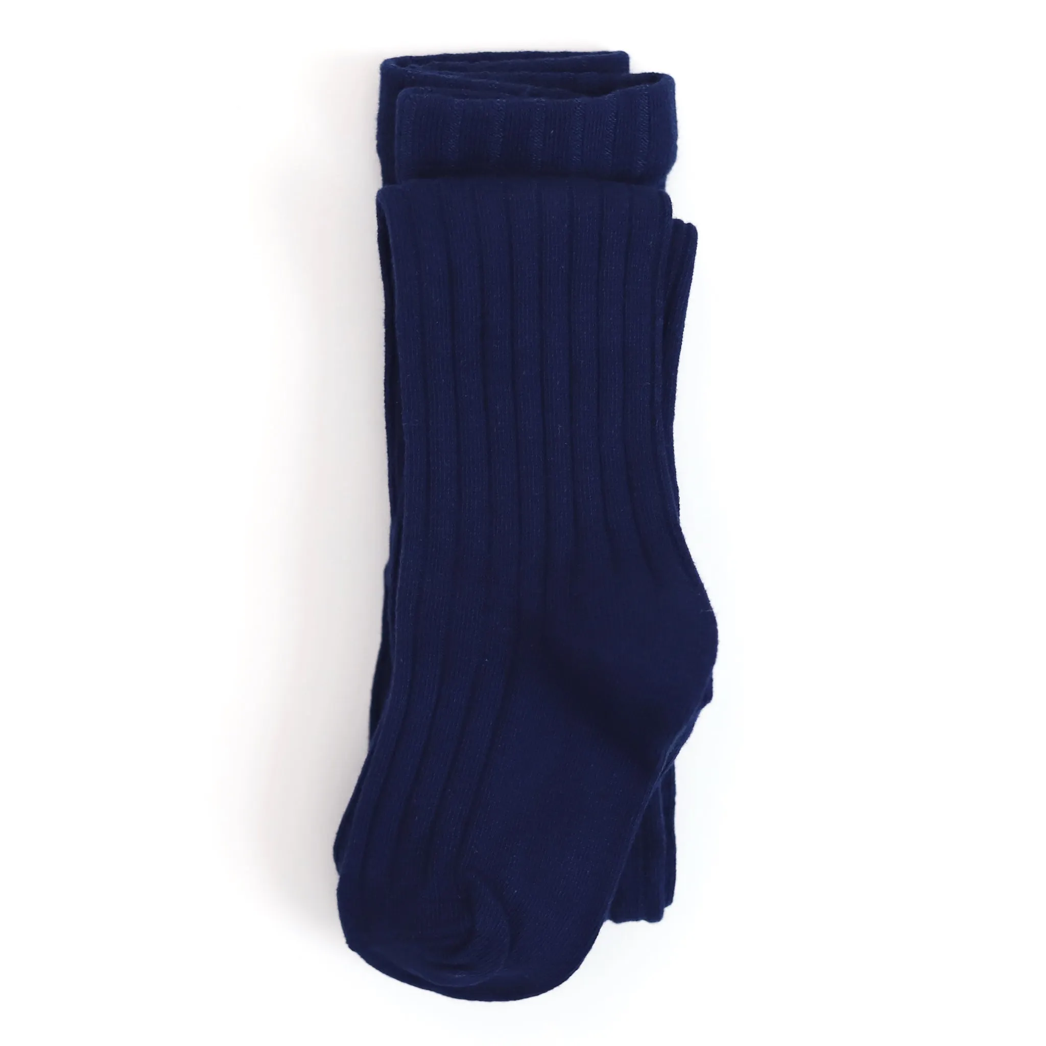 Ribbed Knit Tights - Bright Navy