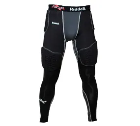 Riddell 5 Pc Integrated Football Tights - Adult Small Black