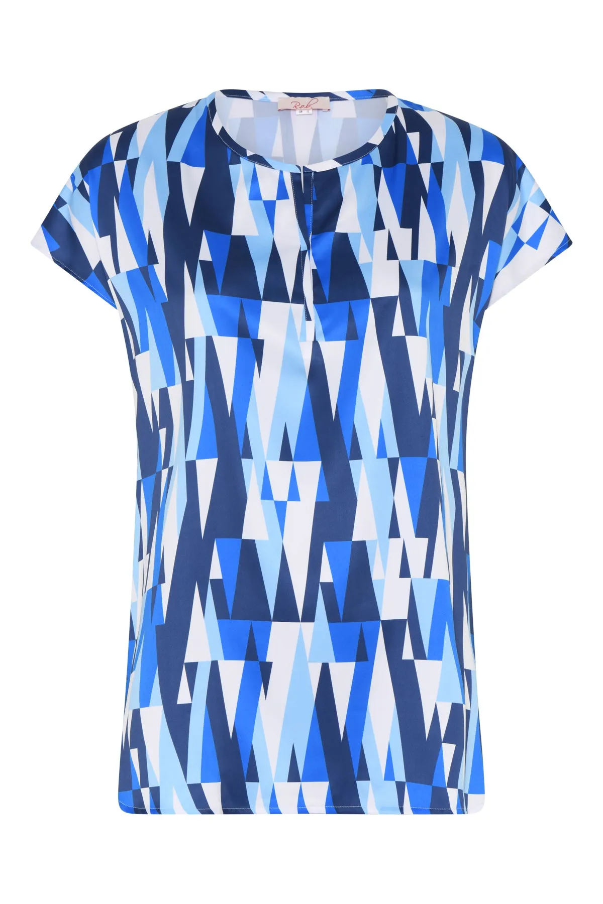 Robell Chloe top in blue Mosaic print 54427 54110 60