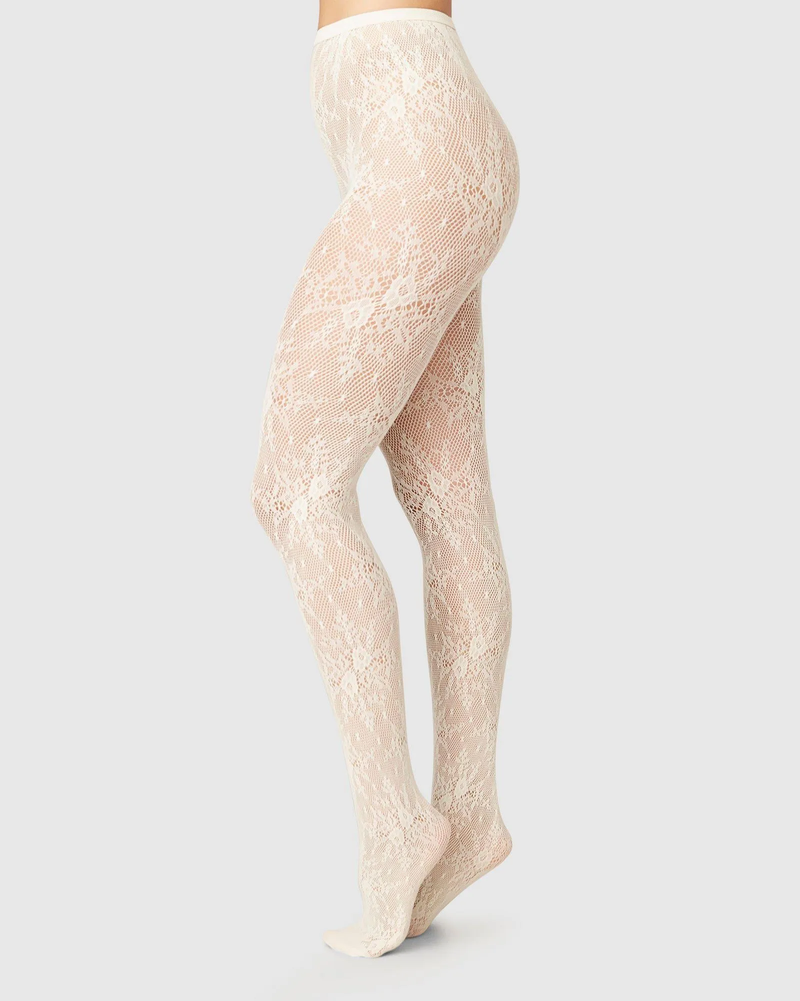 Rosa Lace Tights White