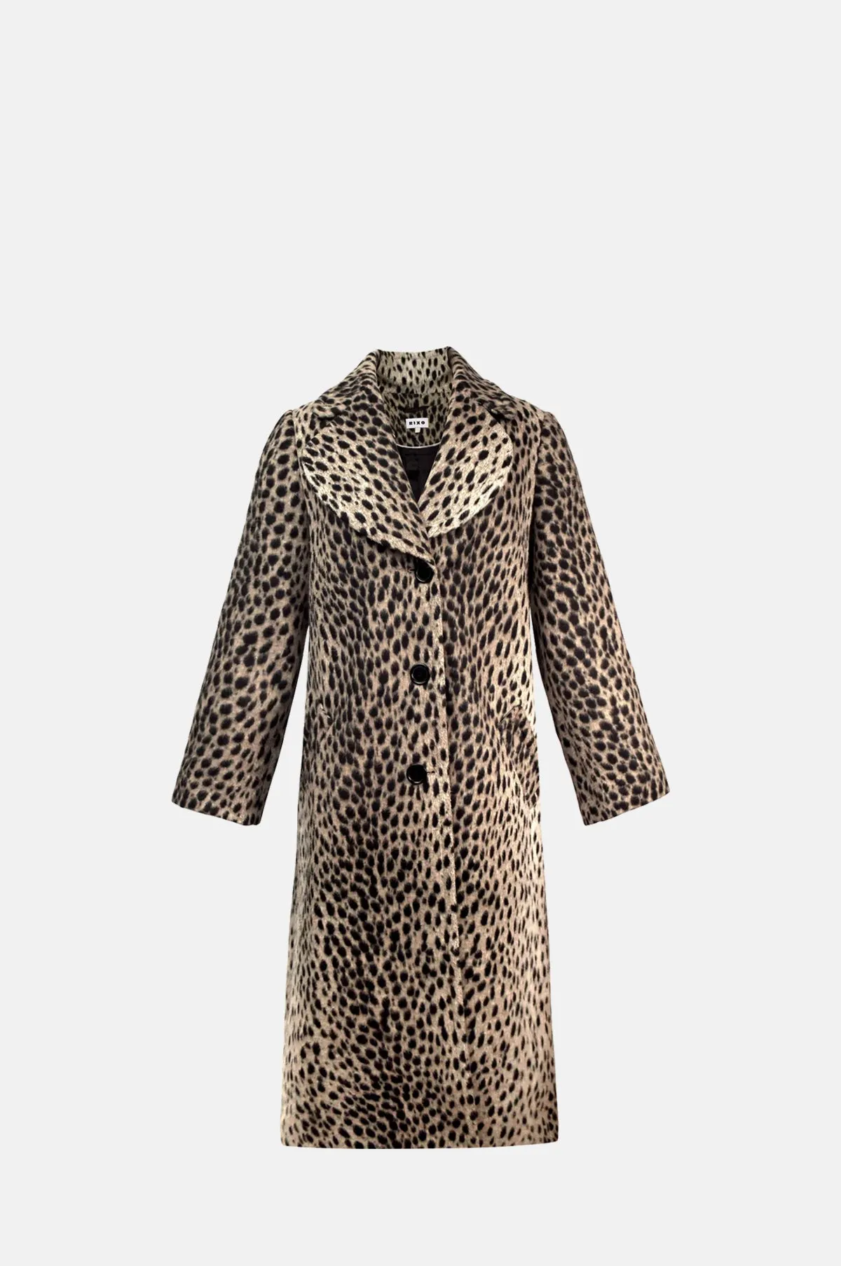 Rosemary Coat Antelope Spot Jacquard Black