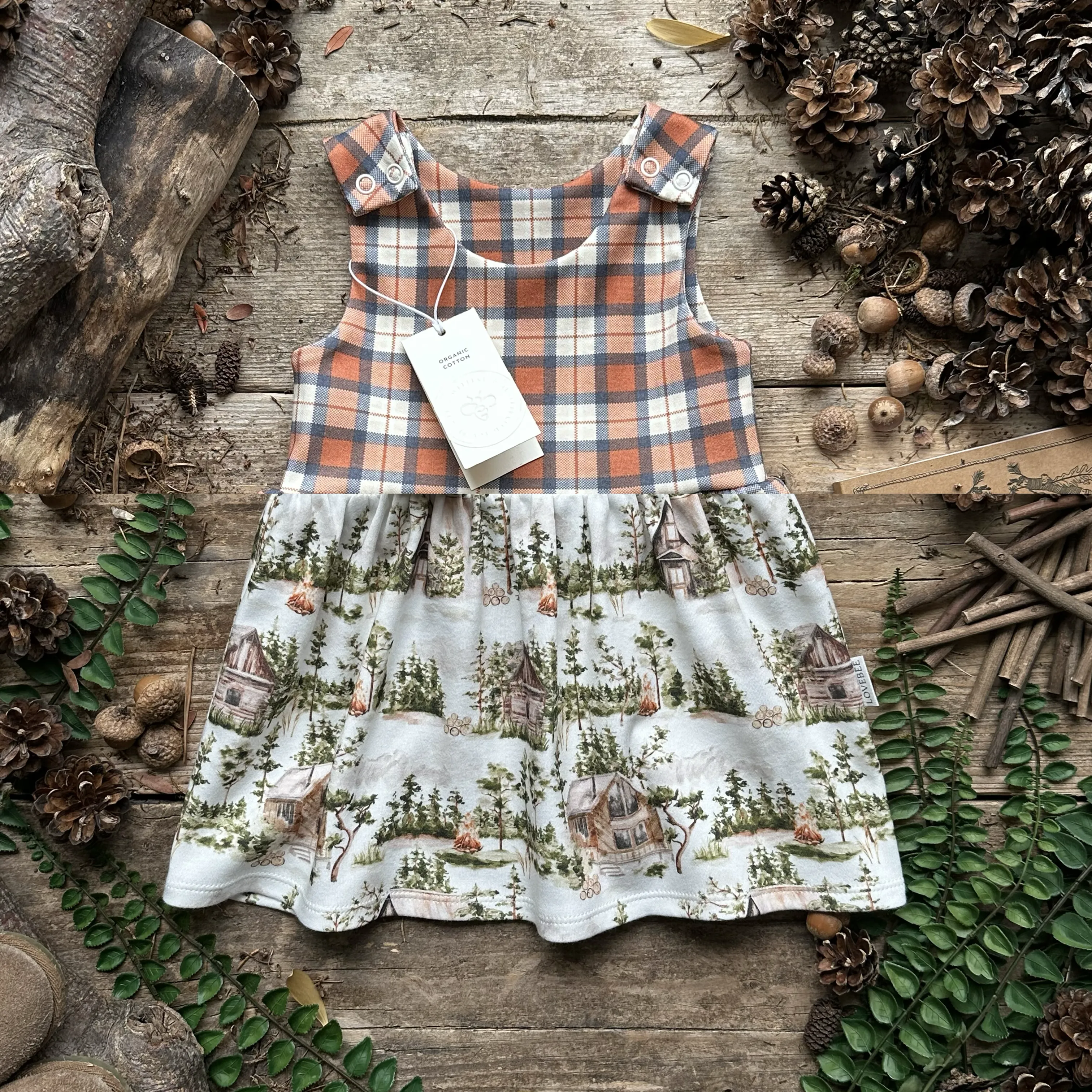 Rustic Plaid   Cabin Campfire Hybrid Dress