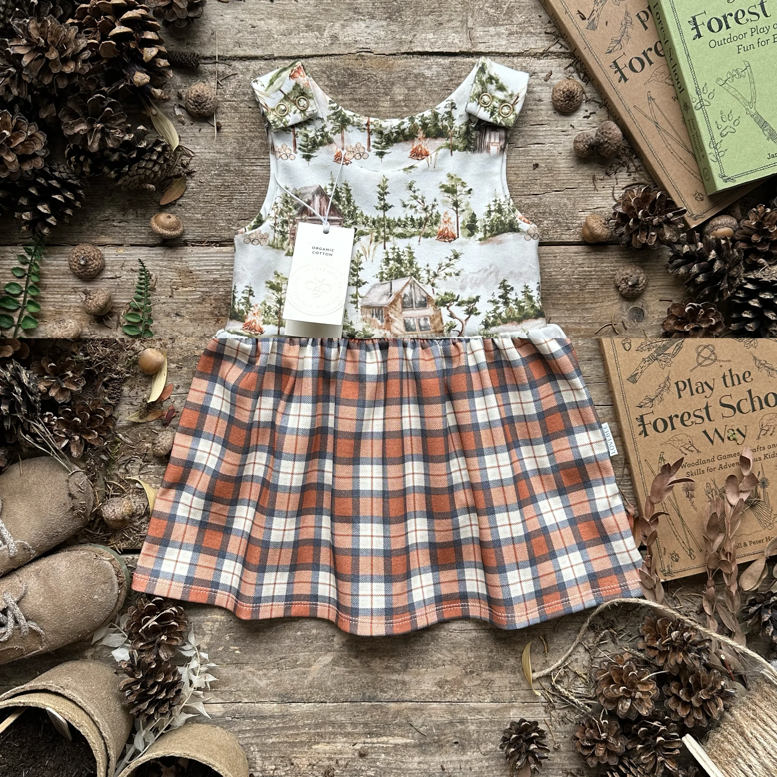 Rustic Plaid   Cabin Campfire Hybrid Dress