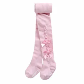 Shirring Ribbon Pink Tights