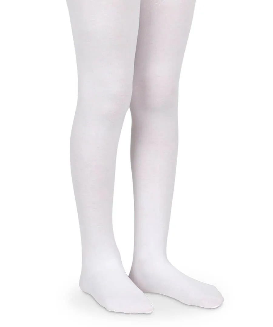 Smooth Microfiber Nylon Tights 1 Pair- White