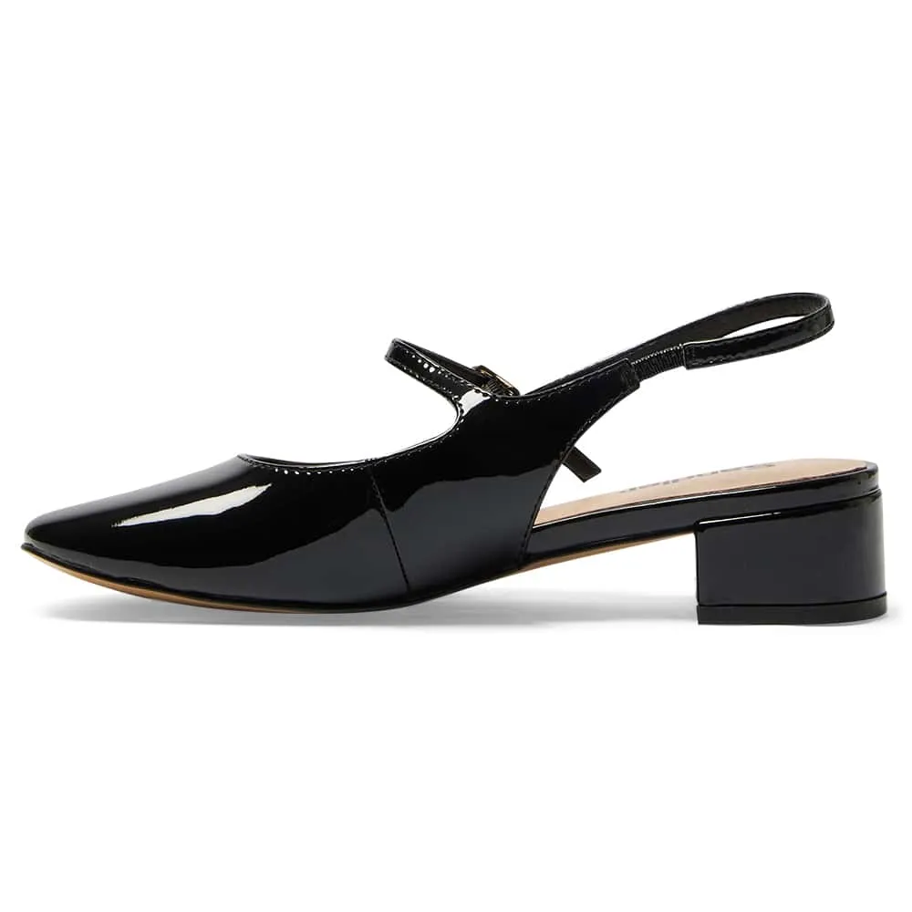 Soho Heel in Black Patent