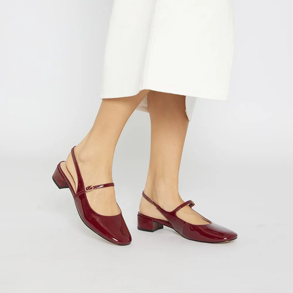 Soho Heel in Wine Patent