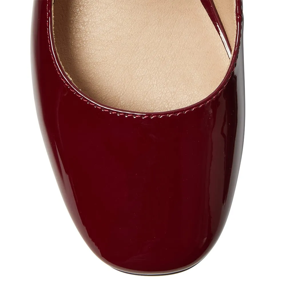 Soho Heel in Wine Patent