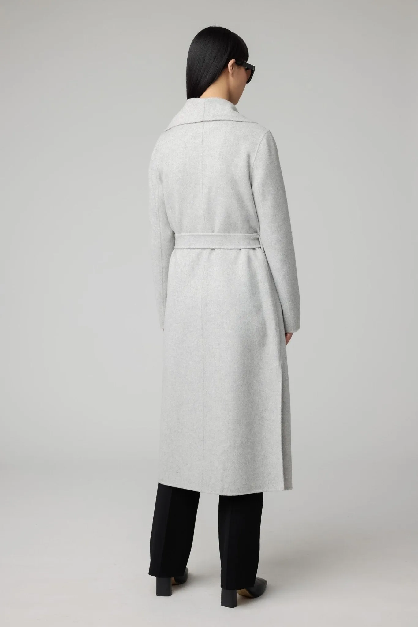 SOIA&KYO BRITTA - Straight-Fit Double Face Wool Coat With Belt