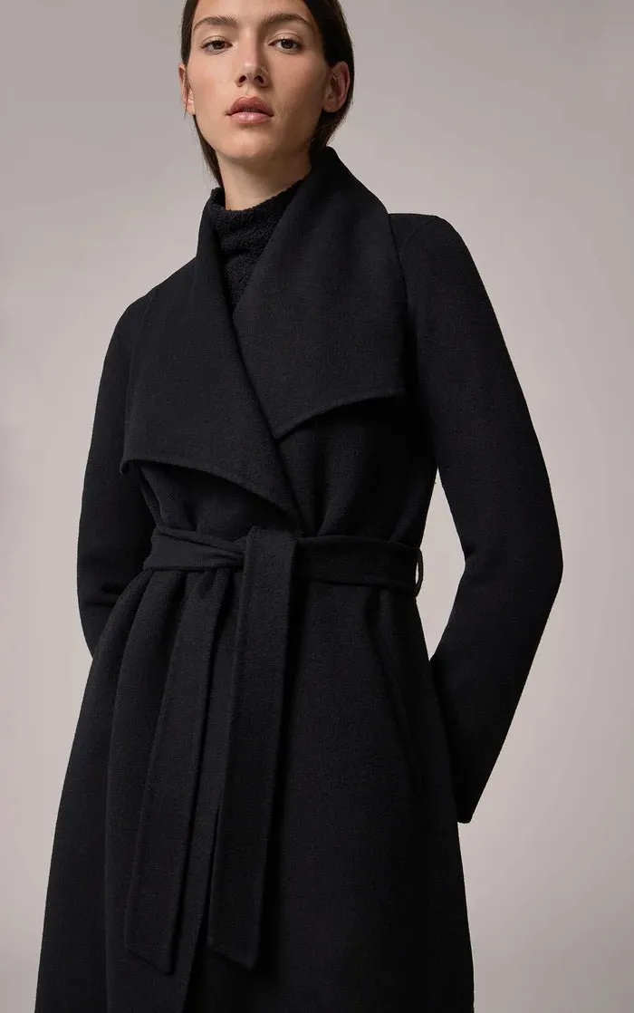 SOIA&KYO BRITTA - Straight-Fit Double Face Wool Coat With Belt