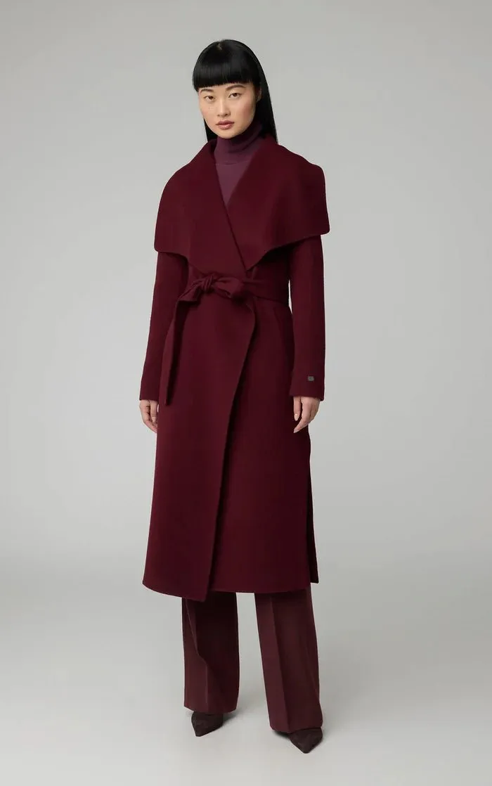 SOIA&KYO BRITTA - Straight-Fit Double Face Wool Coat With Belt