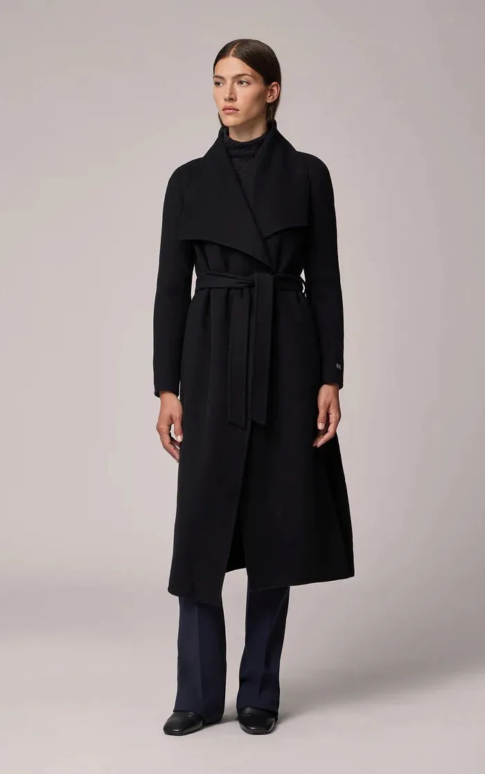 SOIA&KYO BRITTA - Straight-Fit Double Face Wool Coat With Belt