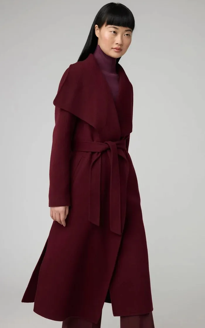 SOIA&KYO BRITTA - Straight-Fit Double Face Wool Coat With Belt