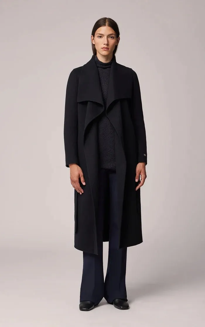 SOIA&KYO BRITTA - Straight-Fit Double Face Wool Coat With Belt