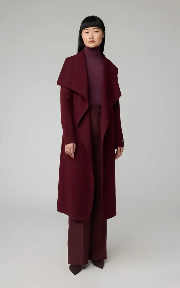 SOIA&KYO BRITTA - Straight-Fit Double Face Wool Coat With Belt