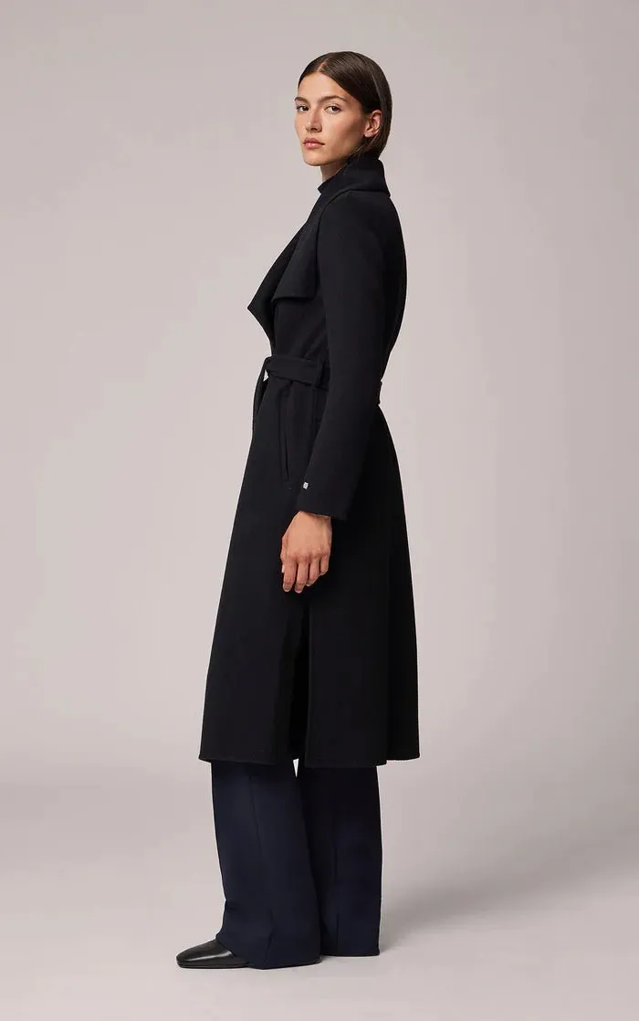 SOIA&KYO BRITTA - Straight-Fit Double Face Wool Coat With Belt