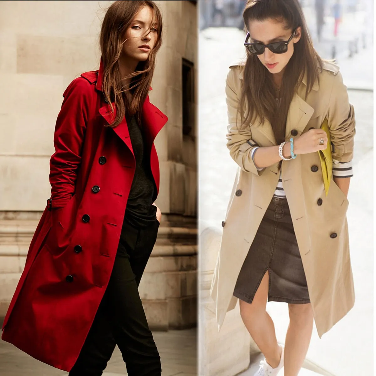 Story Teller Double Breasted Trench Coat