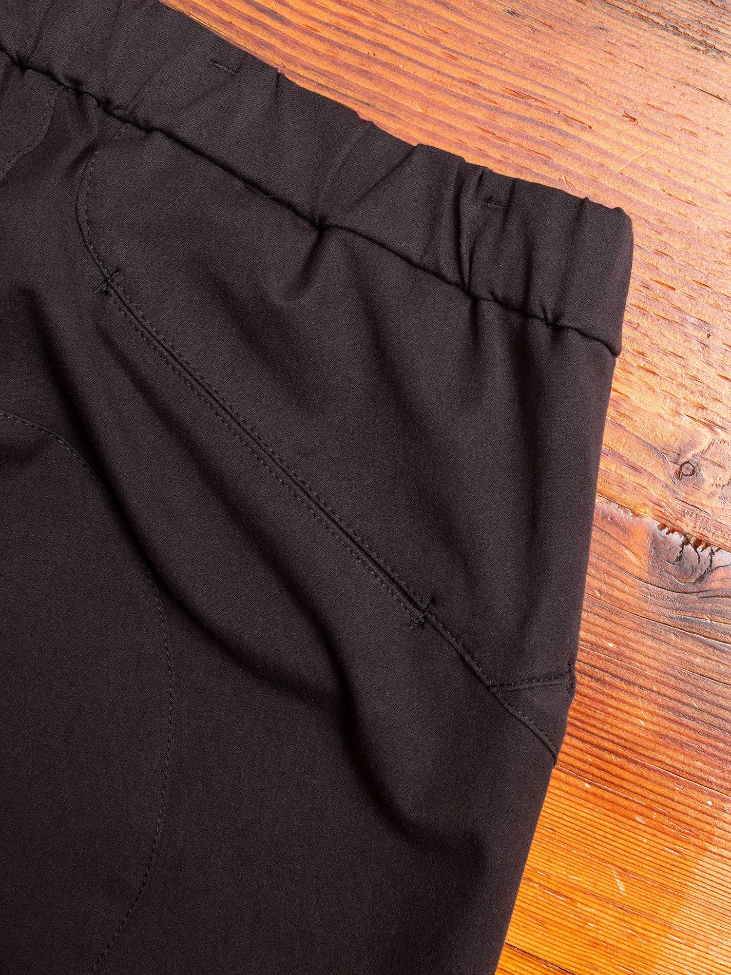 Stretch Twill Biker Cargo Pants in Black