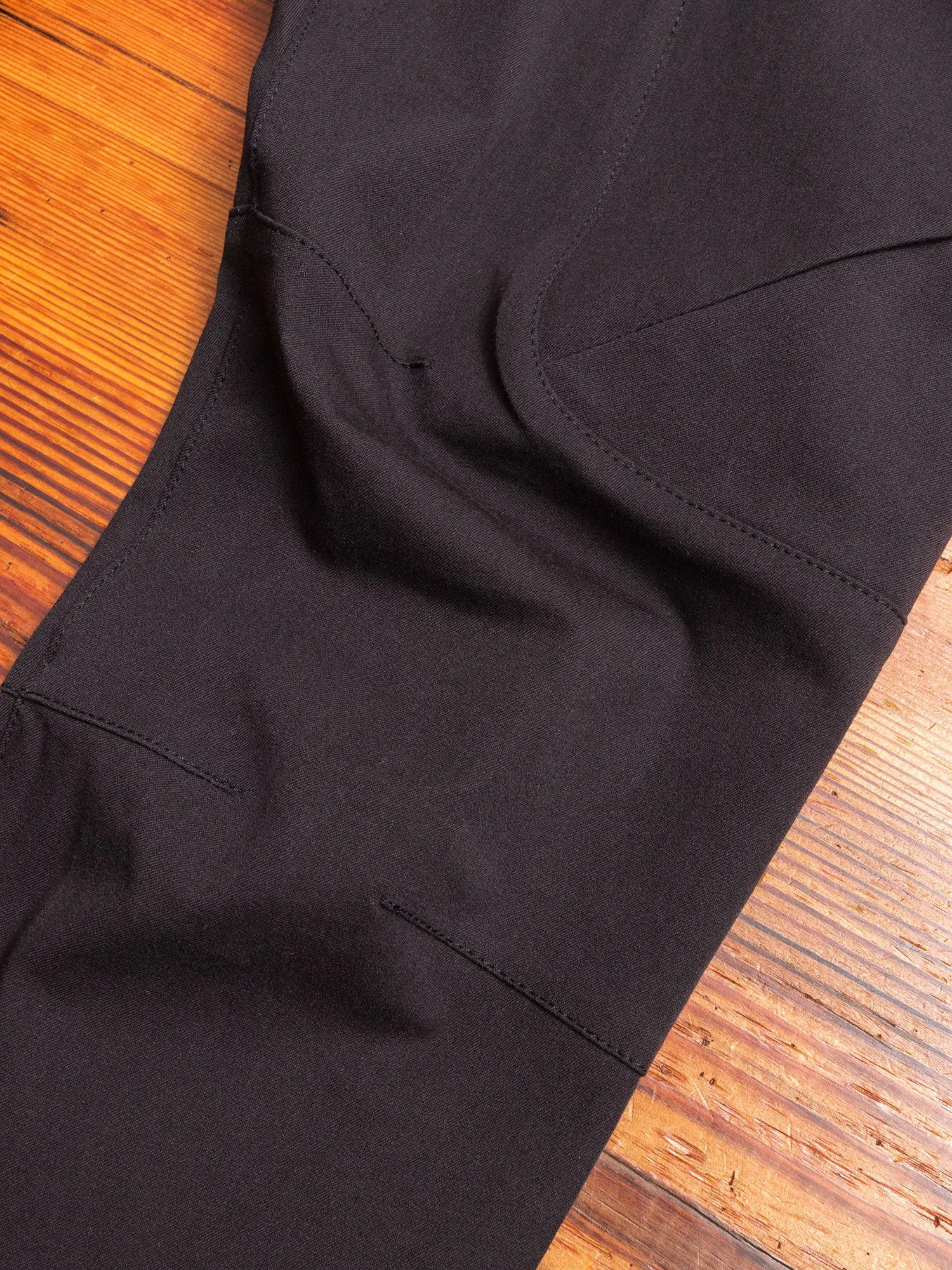 Stretch Twill Biker Cargo Pants in Black