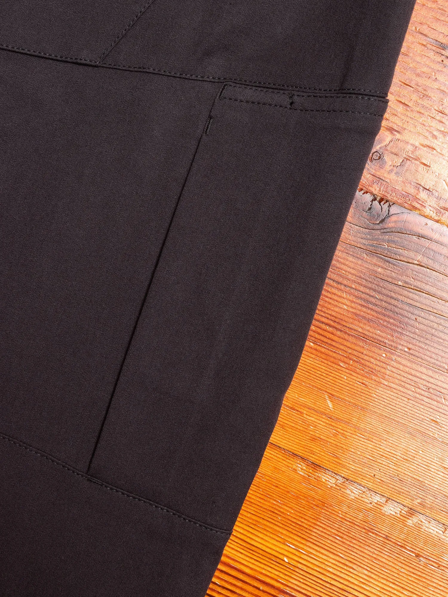 Stretch Twill Biker Cargo Pants in Black