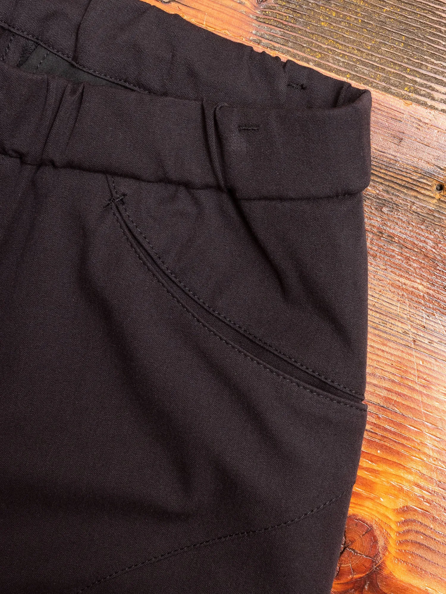 Stretch Twill Biker Cargo Pants in Black