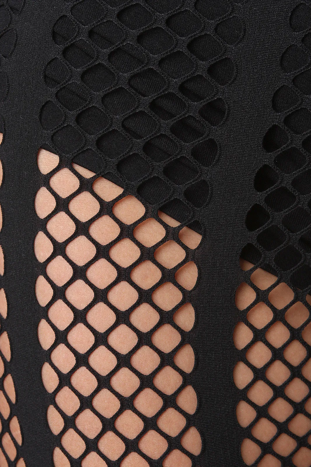 Striped Fishnet High Rise Leggings