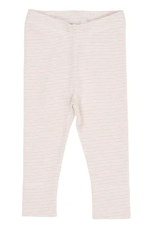 STRIPED LEGGINGS - SOFT PINK STRIPE