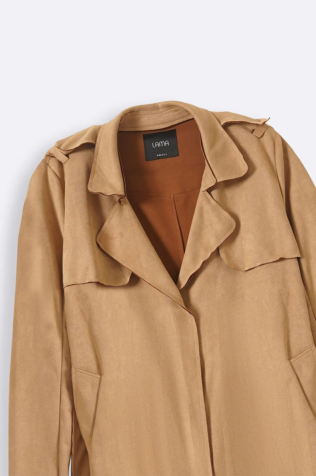 SUEDE TRENCH COAT