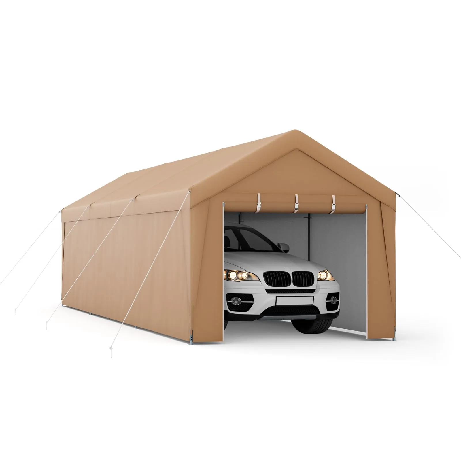 Tangkula 10x20 Ft Heavy-Duty Carport, Portable Garage Tent with Galvanized Steel Frame