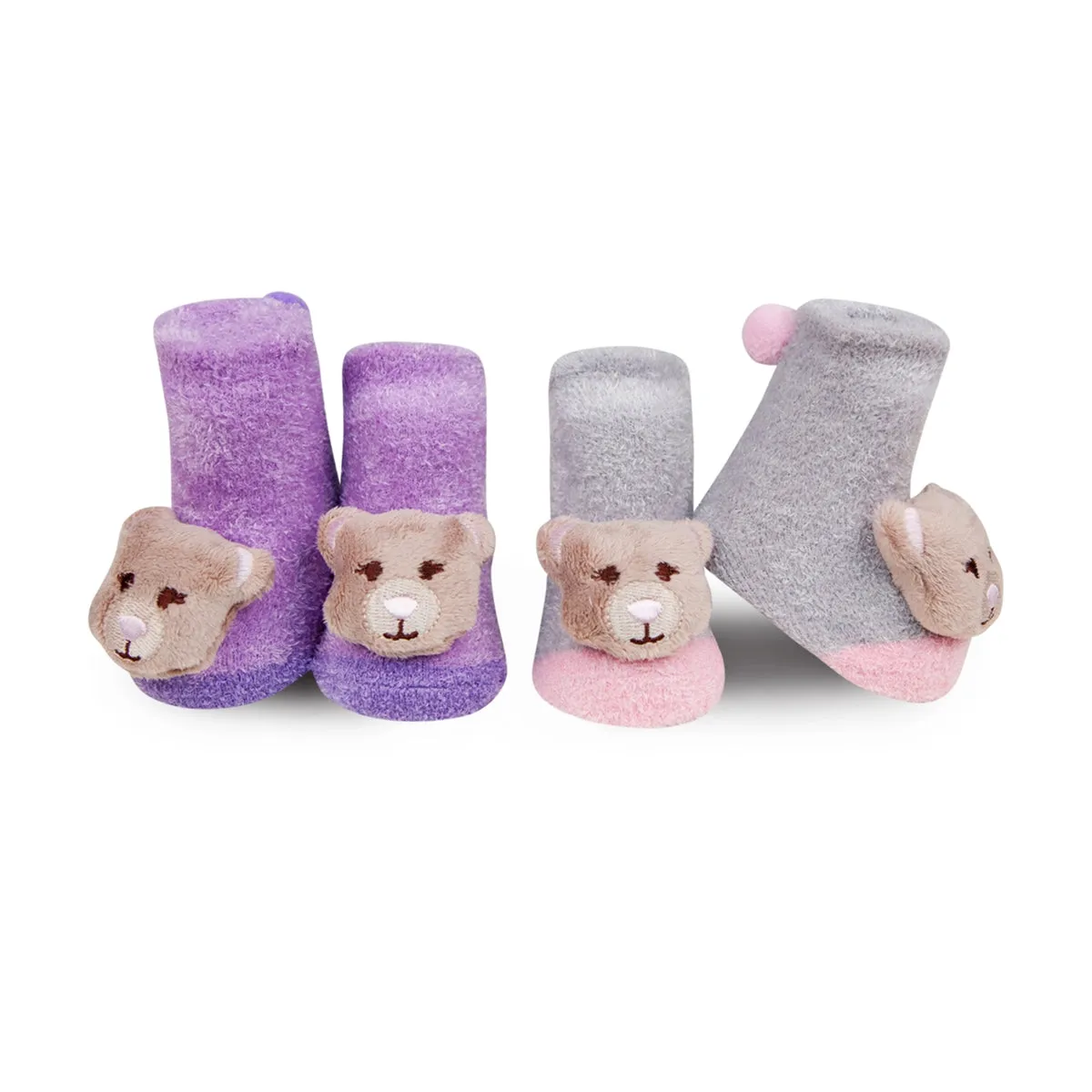 Teddy Bear Rattle Socks