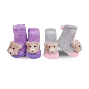 Teddy Bear Rattle Socks