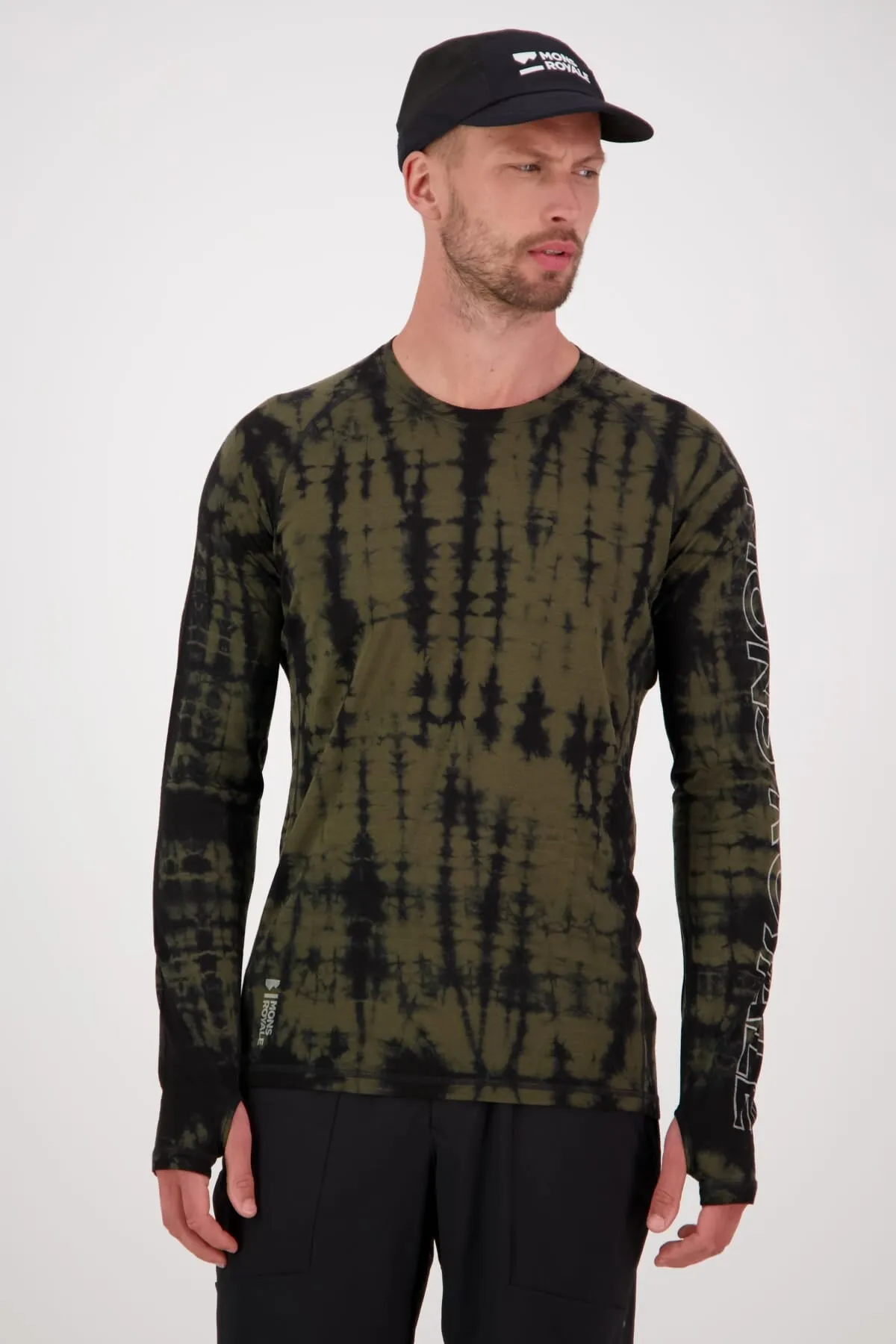 Temple Merino Long Sleeve - Olive Tie Dye