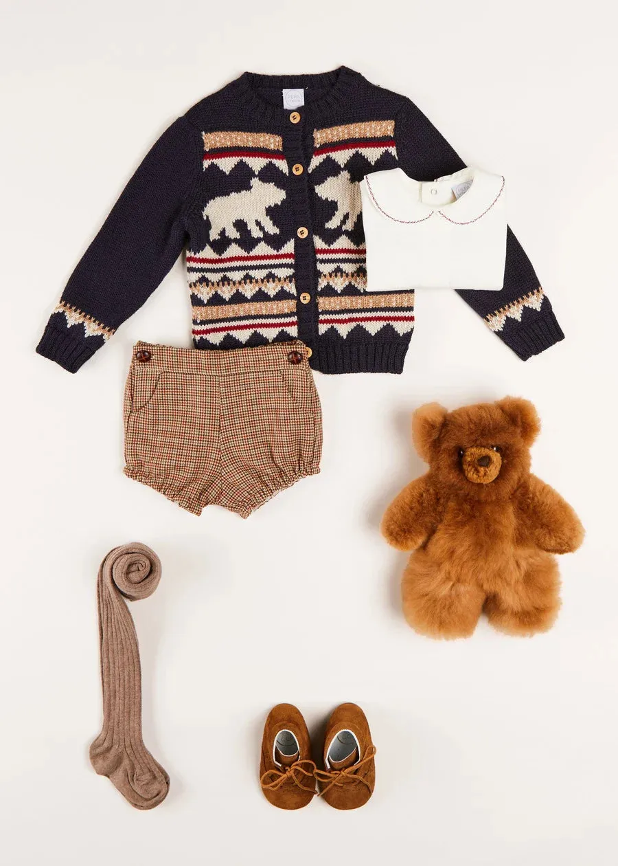 The Bear Knitted Cardigan Baby Boy Look