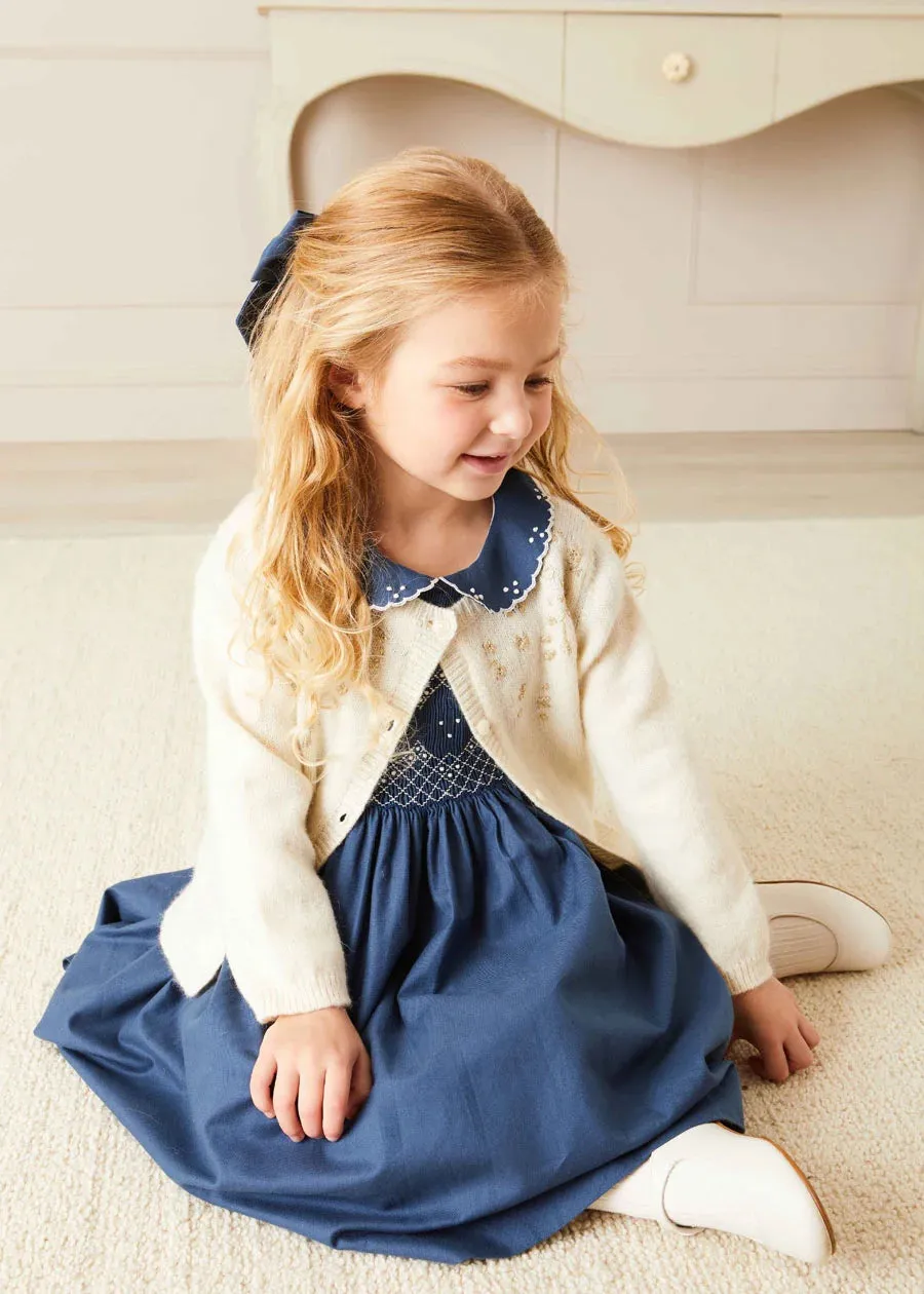 The French Blue Hand Smocked Dress Girl Look