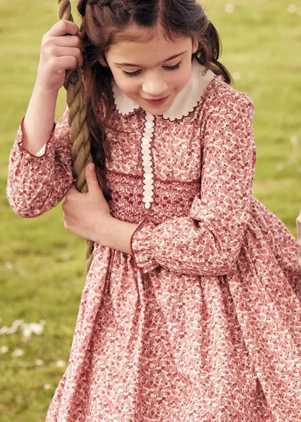 The Pink Evelyn Floral Dress Girl Look