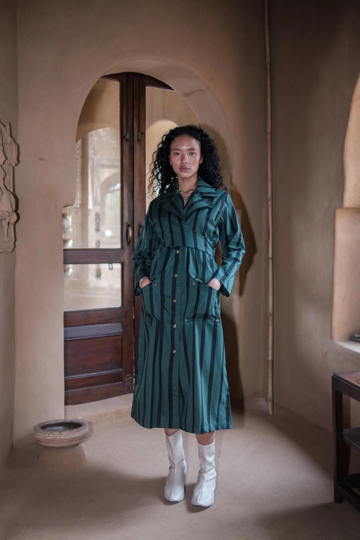 The Terra Tribe Deep Green Stripes Copenhagen Trench