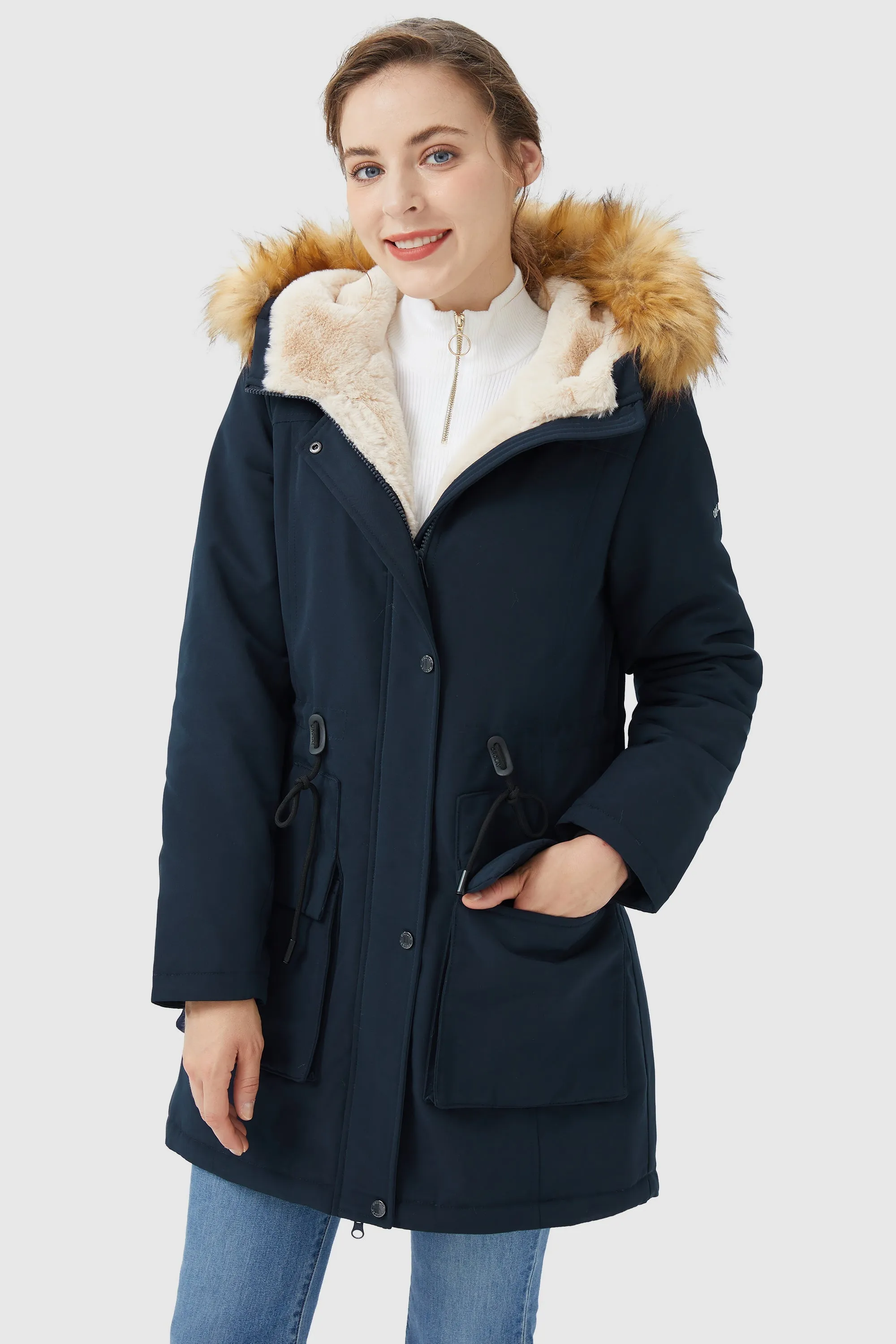 Thickened Fleece Lined Parka