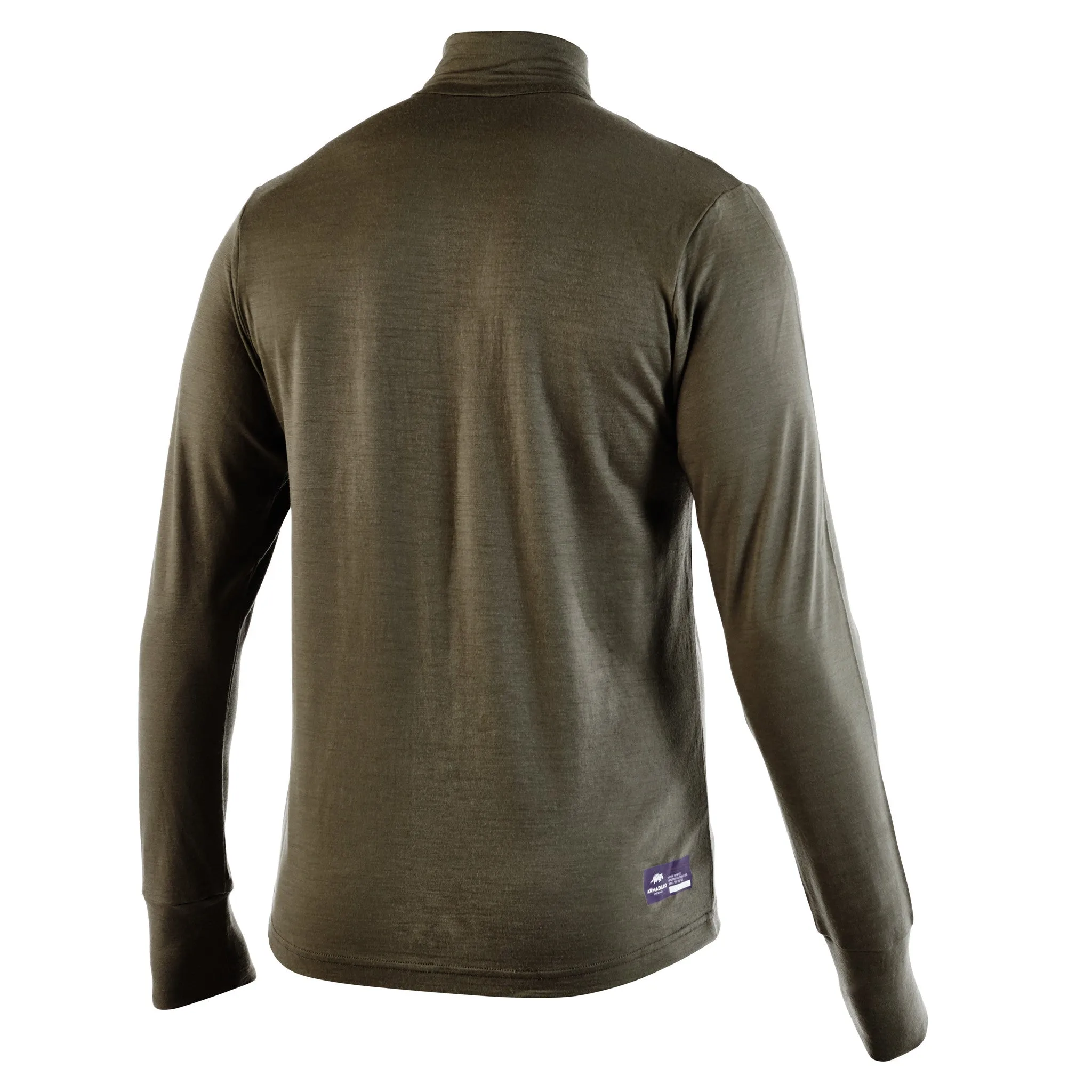 TIGER - Mens Merino Wool Long Sleeve Zip Top