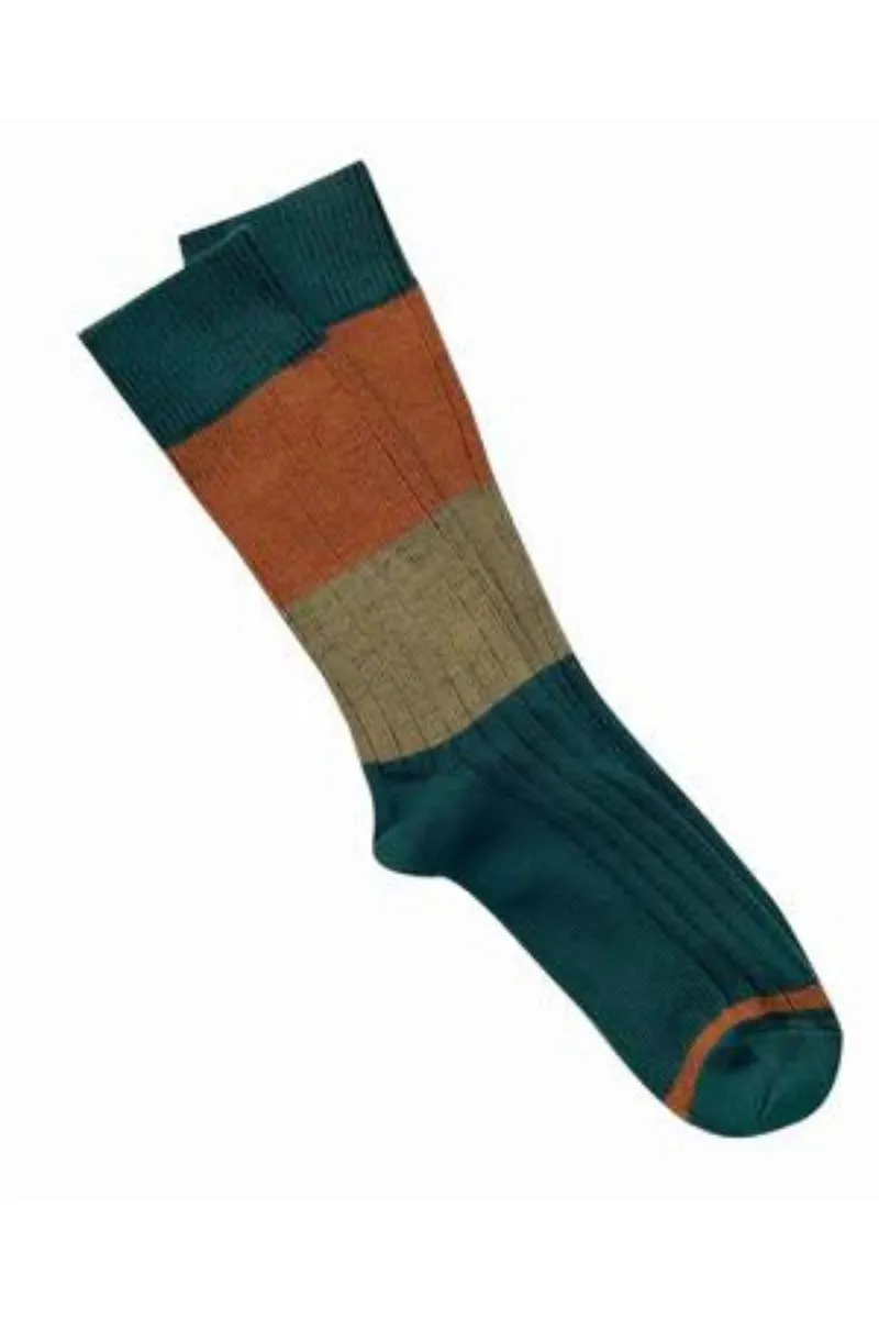 Tightology - Merino Wool Socks - Chunky Rib - Green