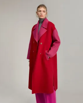 Two-tone handcrafted coat